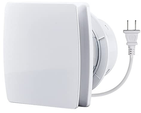 Allvent Exhaust Fan 4 Home Ventilation Fan Window and Wall Mount Vent Fan for Kitchen Bathroom Workshop Garage (110v/12W/White)