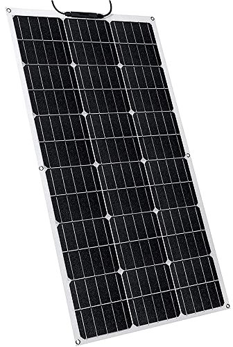 SHENGSHIYU Panel Solar 300w Semi-Flexible Panel Solar Monocristalino Solar Carga De Emergencia Al Aire Libre Car Yacht RV Carga, Cable Cargador De Batería Impermeable 40a,Onepiece