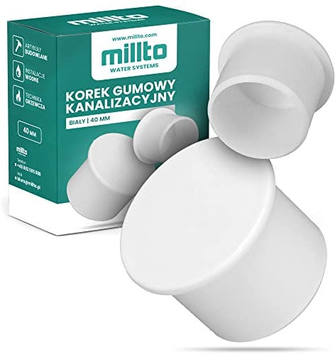 Millto™ Muffenstopfen HT Rohr Ø DN 40 mm Weiß | Abwasser Kappe Kunststoff Abflussrohr Kunststoffstopfen PVC PP Verbindung Anschlussstück Deckel