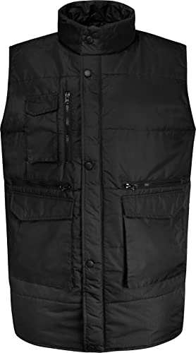 Kam Men's Military Multi Pocket Gilet Size 5XL Black