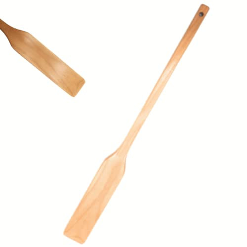 24 Long Wooden Spatula Paddle - Heavy Duty Extra Long Handled Utensils - Cajun Cooking Stock Pot Spoon for Stirring and Mixing - Big Spatula Stir Wood Paddle with Big Handle
