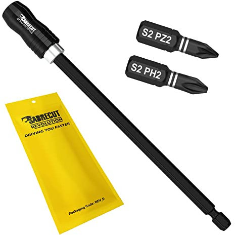 SabreCut SCIMSH14150_1 Lot de 3 porte-embouts à percussion magnétiques professionnels de 150mm avec 2 embouts de tournevis PH2 PZ2 de 25mm compatibles avec Dewalt Milwaukee Makita Bosch et autres