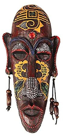 BOSUGE Afrikanische Masken for Wanddekoration, Harz afrikanische Maske Wandbehang Dekor kreative Wohnaccessoires, 01