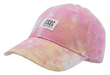 maximo Good Vibes Tie Dye Kindercap Basecap Baseballcap Cap Kinder - mit Schirm Sommer Frühling-Sommer - 55 cm rosa