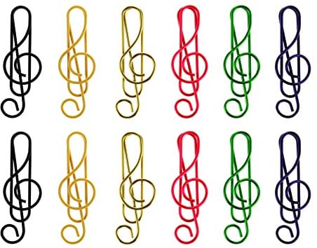 100stücke Notenschlüssel Büroklammern Musik, Büroklammern Motiv, Büroklammern Metall Beschichtet Büroklammern Für Ordentlich Von Dateiquittungen Und Buchen Noten Büroklammern Notenschlüssel Und Noten