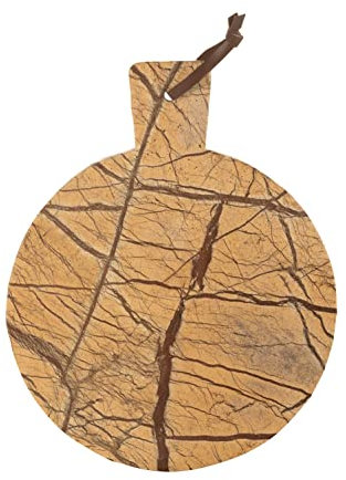 J-Line - Tabla de cortar (redonda), color marrón