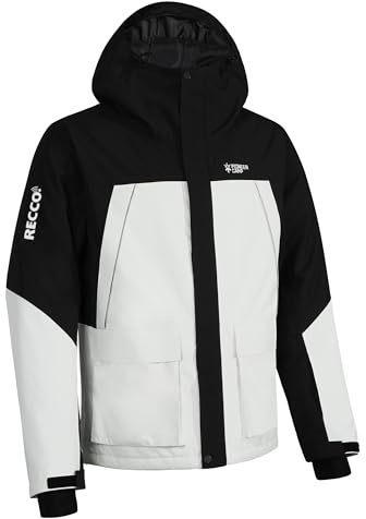 Pioneer Camp Herren Skijacke mit RECCO® Reflektoren Wasserdicht Winddicht Snowboardjacke Warm Outdoor Winterjacke