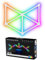TOHETO RGB Wall Light, LED DIY Geometry Splicing Gaming Lights, Backlit Modular Wi-Fi Colour Changing Home Decor Lights Work with Alexa and Google Assistant for Game Room, Bedroom (9 Lines, White)