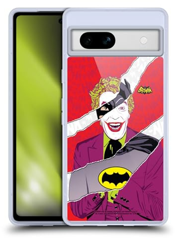 Head Case Designs Officially Licensed Batman TV Series Joker Graphics Gel Case [Military Grade Protection] Compatible With Google Pixel 7a