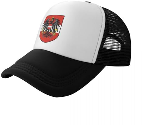 ZTQTQZZ Atmungsaktiv Mesh Baseballmütze Sporthut Österreich Wappen Symbol Baseball Cap Strandhut Trucker Cap Luxus Herrenhut Neu im Sortiment Damen Strand Herren