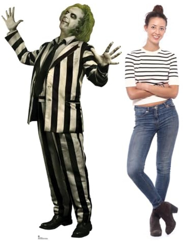 Star Cutouts SC4667 Michael Keaton as Beetlejuice Beetlejuice – 178cm Lifesize Cardboard Cutout for Movie Fans & Parties