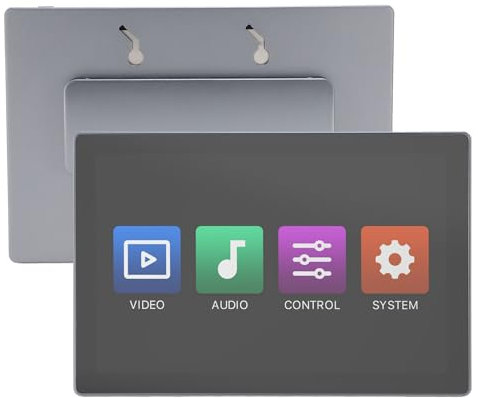 Smart Home Control Panel, 10 Inch 1280x800 Capacitive Touchscreen, Wireless Bluetooth Connection, Compatible with Smart Voice Assistants (UK Plug 100‑240V)