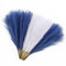 AFAMITOO Lot de 6 herbes de la pampa artificielles de 45 cm - Blanc et bleu - Pour décoration de vase, salon, mariage, bureau - Cadeau