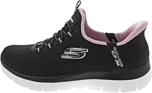 Skechers Damen Summits-Dream Chaser-Hands Free Slip-ins Sneaker | Slip-Ins, Fersenkissen hält Ihren Fuß sicher, luftgekühlte Memory-Schaum-Einlegesohle, maschinenwaschbar