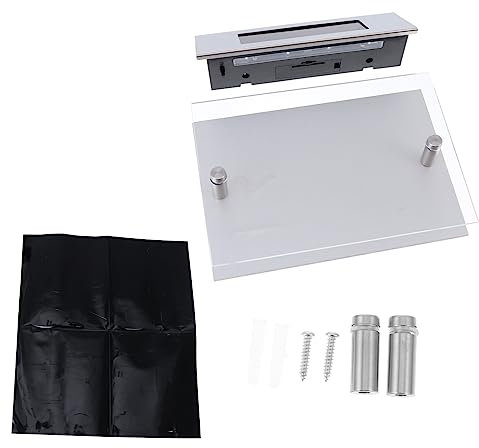 HOMSFOU Placa De Dirección Con Número De Casa Lámpara Solar Exterior Acero Inoxidable Resistencia Climática