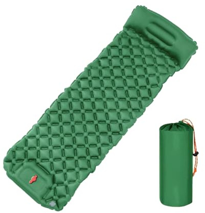 Itkcozcg Camping Freien Aufblasbare Matratze Luftkissen Schlafkissen Mit Kissen Leichte Wanderweg Matte Klappbett Outdoor Camping Aufblasbare Matratze