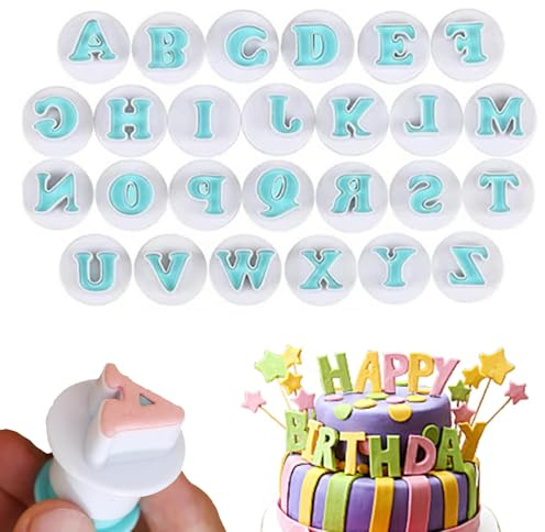 26-Piece Alphabet Baking Set for Custom Cookies, Cakes, and Fondant Decorations - Ideal for DIY Crafts and Educational Activities