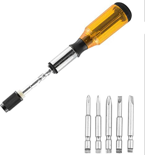 Schraubendreher Set Push Pull Ratsche 5 in 1 Bit Hülse Driver Bit-Halter Socket Push Pull Schraubendreher