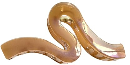 Grande pince à cheveux nacrée pour cheveux longs et épais - Accessoire léger - 12 cm
