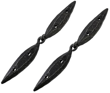Vehi Mercatus 2er Set handgeschmiedetes Scharnier oder Truhenband blattform