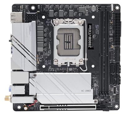 pc motherboard Fit For ASROCK Z690M-ITX/ax Mini-ITX Motherboard LGA1700 Intel Z690 DDR4 64GB 2xM.2 Support I5-14600 I9-13900 I5-13400 I5-12500 Cpu