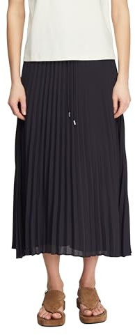Comma Femininer Chiffon-Plissée-Midirock mit lässigen Tunnelzugdetails