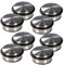 Oxid7® 8x Türstopper Edelstahl matt gebürstet ⌀ 10,3cm, Höhe: 4,5cm | Massiver Türpuffer 1,1 kg auch für schwere Türen | 3 hochwertige Gummiringe als Schutz…