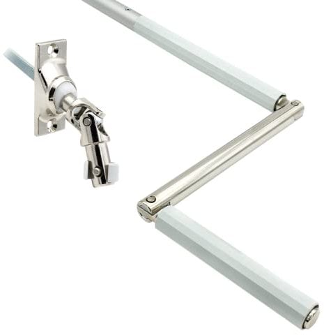 rolllra Kurbelstange mit Gelenklagerplatte (52x22mm, 45°) (Silber eloxiert, 120 cm)