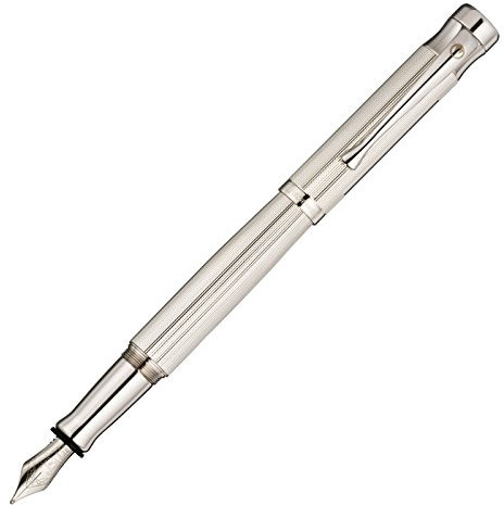 WaldMann Füllhalter Tango, Sterling Silber Korn-Design, 18Kt Goldfeder bicolor: fein (F)