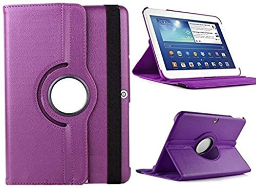 Theoutlettablet® Funda Giratoria 360º para Tablet Bq Aquaris M10 10.1 Book Cover Case Protección Delantera y Trasera Color Morado
