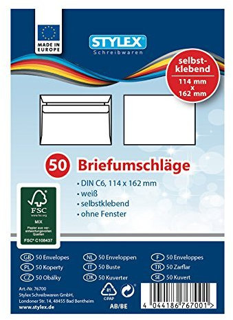3er Sparpack Briefumschläge 76700, je 50 Stück, DIN C6