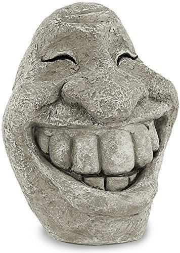 Royal Gardineer Gartenfigur: Steingesicht Smiley (Figur, Gartendekos, steingesichter)