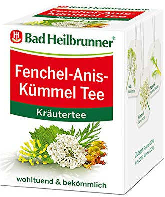 Bad Heilbrunner Tee Fenchel Anis Kümmel Filterbeutel 8 St, 1er Pack
