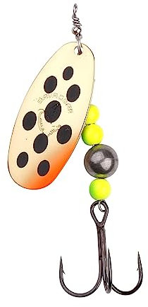 Savage Gear Caviar Spinner, Hechtköder, Angelköder, Kunstköder, Barschköder, Zanderköder, Köder für Hecht, Zander, Barsch, Forellenköder, Barschspinner, Forellenspinner, Hechtspinner, Farbe:Firetiger, Größe / Gewicht / Packungsinhalt:Gr. 2 / 6g