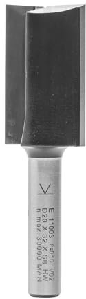 ENT 11003 Nutfräser HW, Schaft (S) 8 mm, Durchmesser (D) 20 mm, NL 32 mm, SL 32 mm, GL 64 mm, mit HW Grundschneide