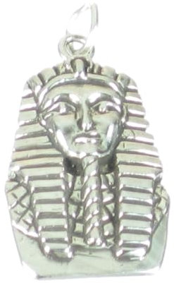 Tutanchamun Pharao Sterling Silber schwerer Charm-Anhänger .925 x 1 Ägypten