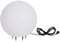 Trango Gartenkugel 400B in Weiß matt 40cm Ø inkl. 1x E27 LED Leuchtmittel *SNOW* Kugelleuchte 5 Meter Kabel Gartenleuchte Wegleuchte Kugellampe