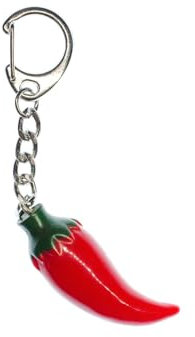 Miniblings Chili Peperoni Schlüsselanhänger - Handmade Modeschmuck I Anhänger Schlüsselring Schlüsselband Keyring - Chili Peperoni