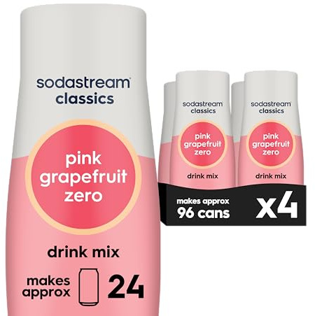 SodaStream Pamplemousse rose zéro calorie, 45 ml (lot de 4)