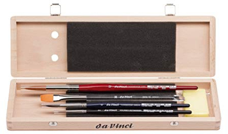 Da Vinci 5260 Serie Aquarell-Pinsel-Set, Wolle, Braun/Schwarz/Rot, 30 x 30 x 30 cm