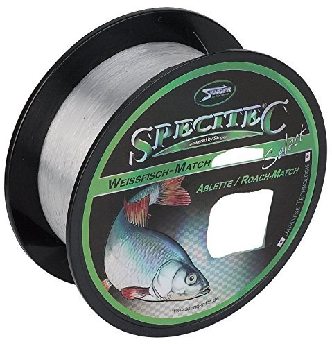 Specitec Weissfisch - Match Schnur 0,15 mm -Farbe : Ultra Clear Transparent - Angelschnur monofil Zielfischschnur