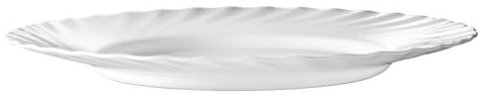 Esmeyer Trianon - Lot de Six Assiettes à Dessert 19,5 cm en Verre trempé Arcopal Trianon, Blanc
