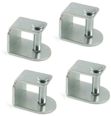 Juego de 4 abrazaderas Metálicas para Somier 40 x 30 - Incluye tuerca de fijación - Ideal para Roscar Patas Redondas - Cuens