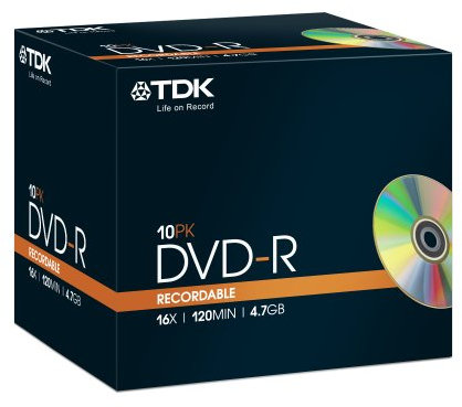 TDK T19408 DVD-R 4.7GB Confezione da 10