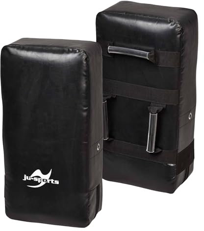 Ju-Sports Schlagpolster Kampfsport Punch groß 1 STK I Große Pratze aus Kunstleder I Ideal zum Trainieren von Kicks I 3 Klettschlaufen I 60 x 30 x 12cm