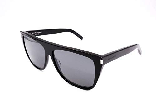 Saint Laurent Unisex-Erwachsene SL 1 002 Sonnenbrille, Schwarz (Black/Smoke), 59