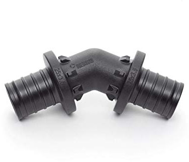 Rehau Winkelstück 45 Rautitan PX Durchmesser 32 mm schwarz