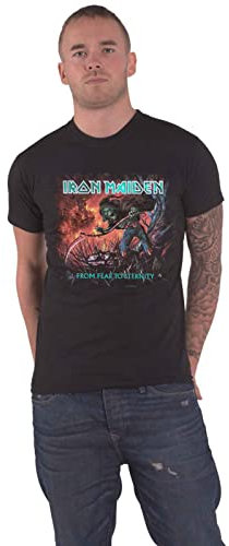 Iron Maiden Mens Tee: From Fear to Eternity Album (Medium) - Black - Medium