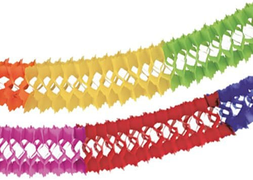 PAPSTAR 1 Karton = 10xGirlande, Papier Ø 16 cm · 4 m intensiv schwer entflammbar 19267