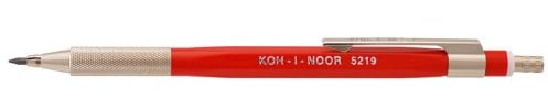 Koh-I-NOOR rot 2.0 mm Druckbleistift mit Spitzer und Clip (5219 Abklemmzangen)